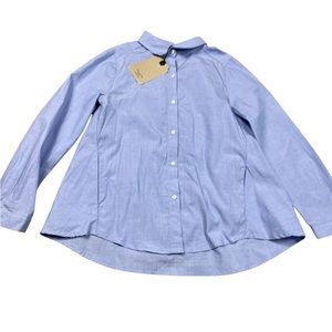 Zara Girls Soft Collection Blue Button Up Shirt Size 9/10